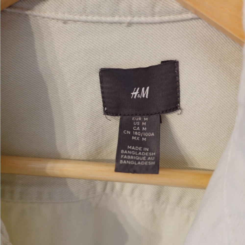 H&M White Jeans Men's Jacket - Picture 2 of 6